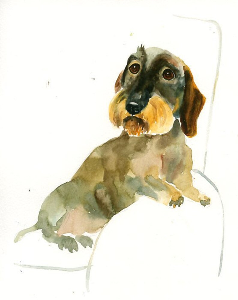 Custom pet portrait Original watercolor painting Dog portrait Custom pet painting Custom dog portrait Original watercolor painting 8X10inch image 2