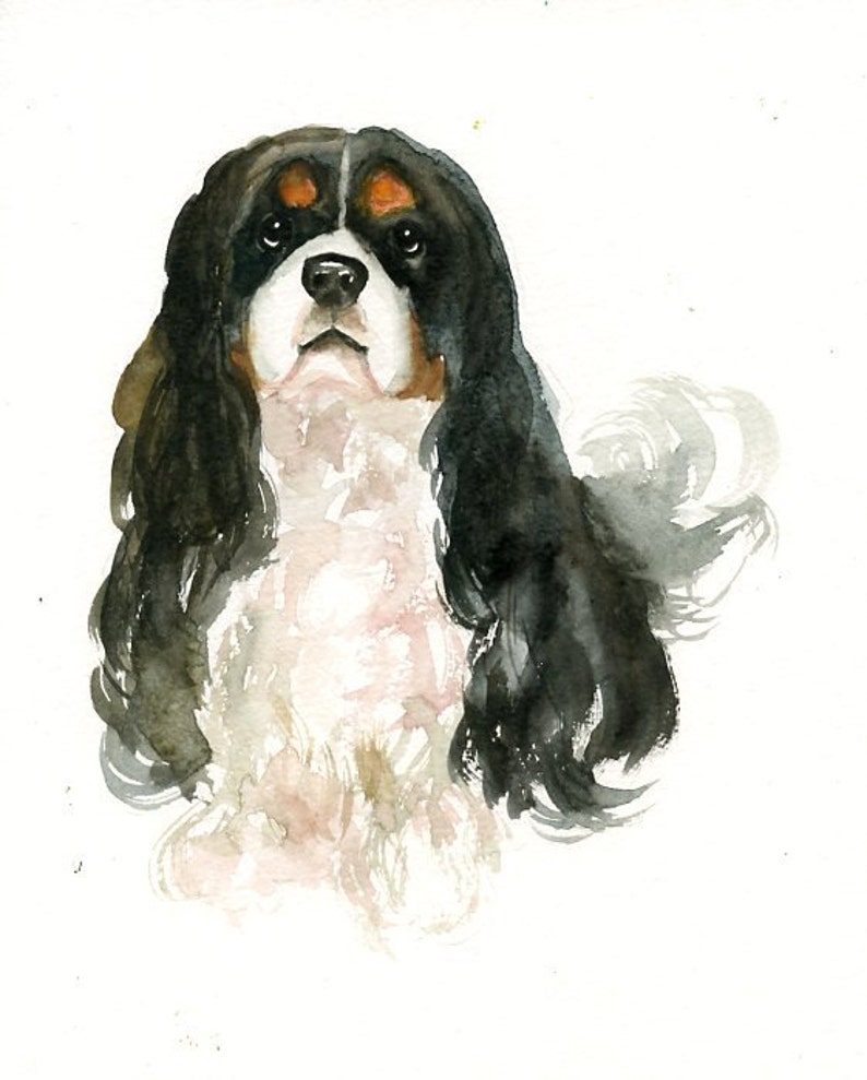 Pet portrait Custom pet portrait Custom dog portrait Custom pet painting Original painting Original watercolor painting 8X10inch image 3