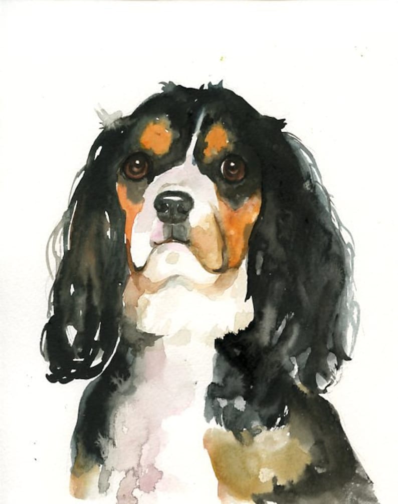 Custom pet portrait Pet portrait painting Dog portrait Custom pet painting Custom dog portrait Original watercolor painting 8X10inch image 3