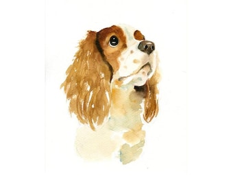 Retrato de mascota pintado a mano en acuarela: Arte canino personalizado