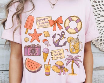 Retro Summer Beach,Summer png,Coastal Png,Trendy Summer Png,Beach png,Aesthetic Summer,Jellyfish Png,Seahorse Png,Vintage Summer,Fish Png