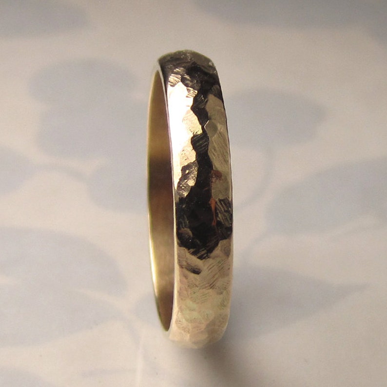 Men's Gold Wedding Band Recycled 10k Yellow Gold 4mm | Etsy