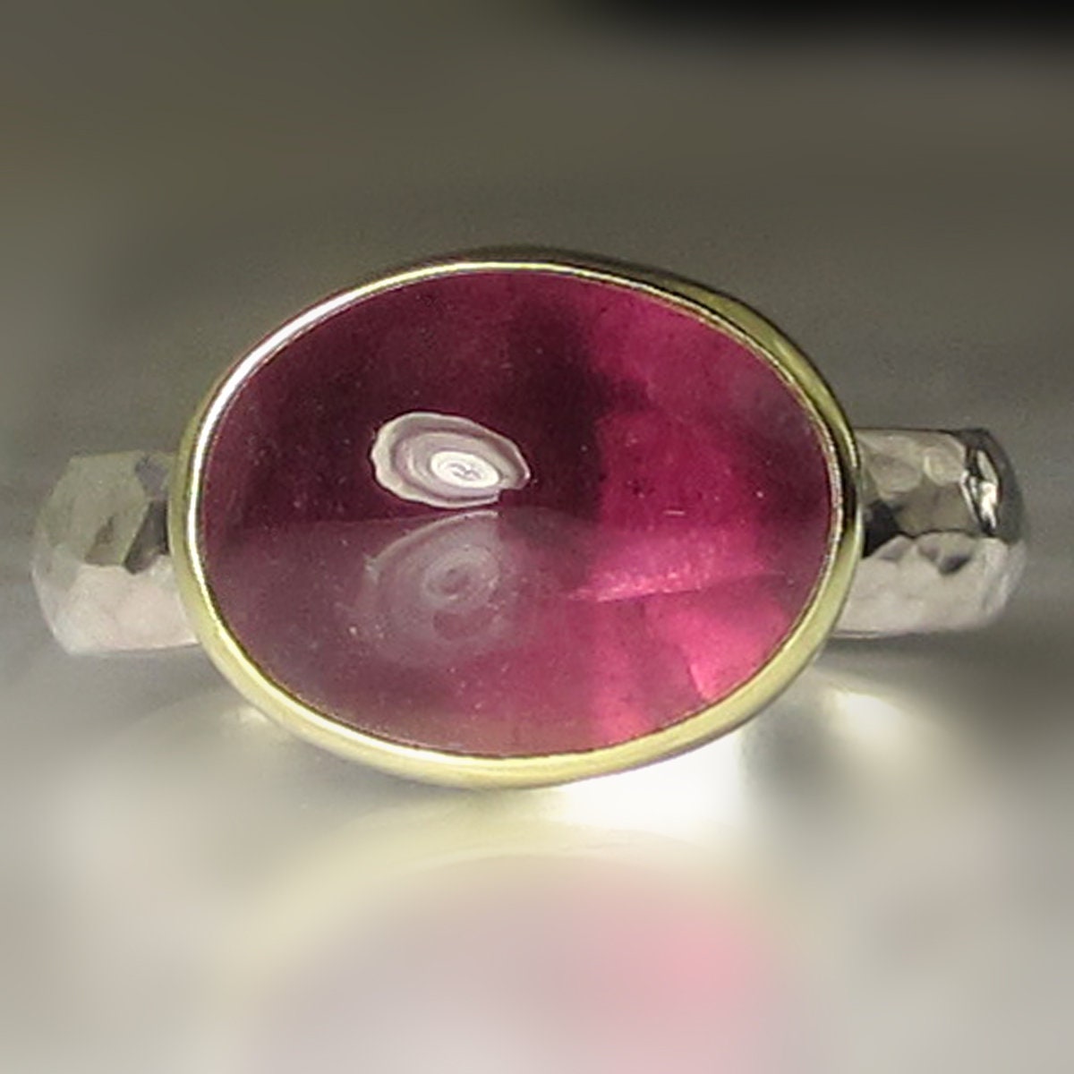Pink tourmaline cabochon best sale ring