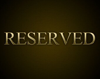 Reserved for Julia - deposit