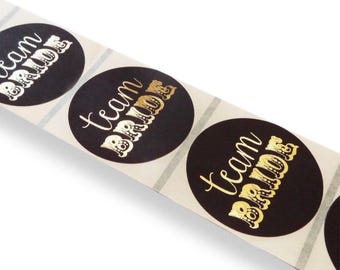 Gold Foil Team Bride Stickers | Wedding Hen Party Favors