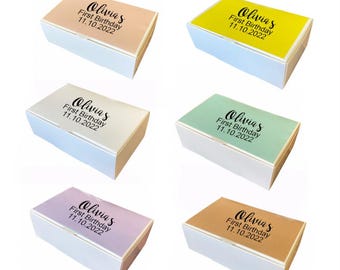 Personalized Cake Slice Box with Custom Name Label