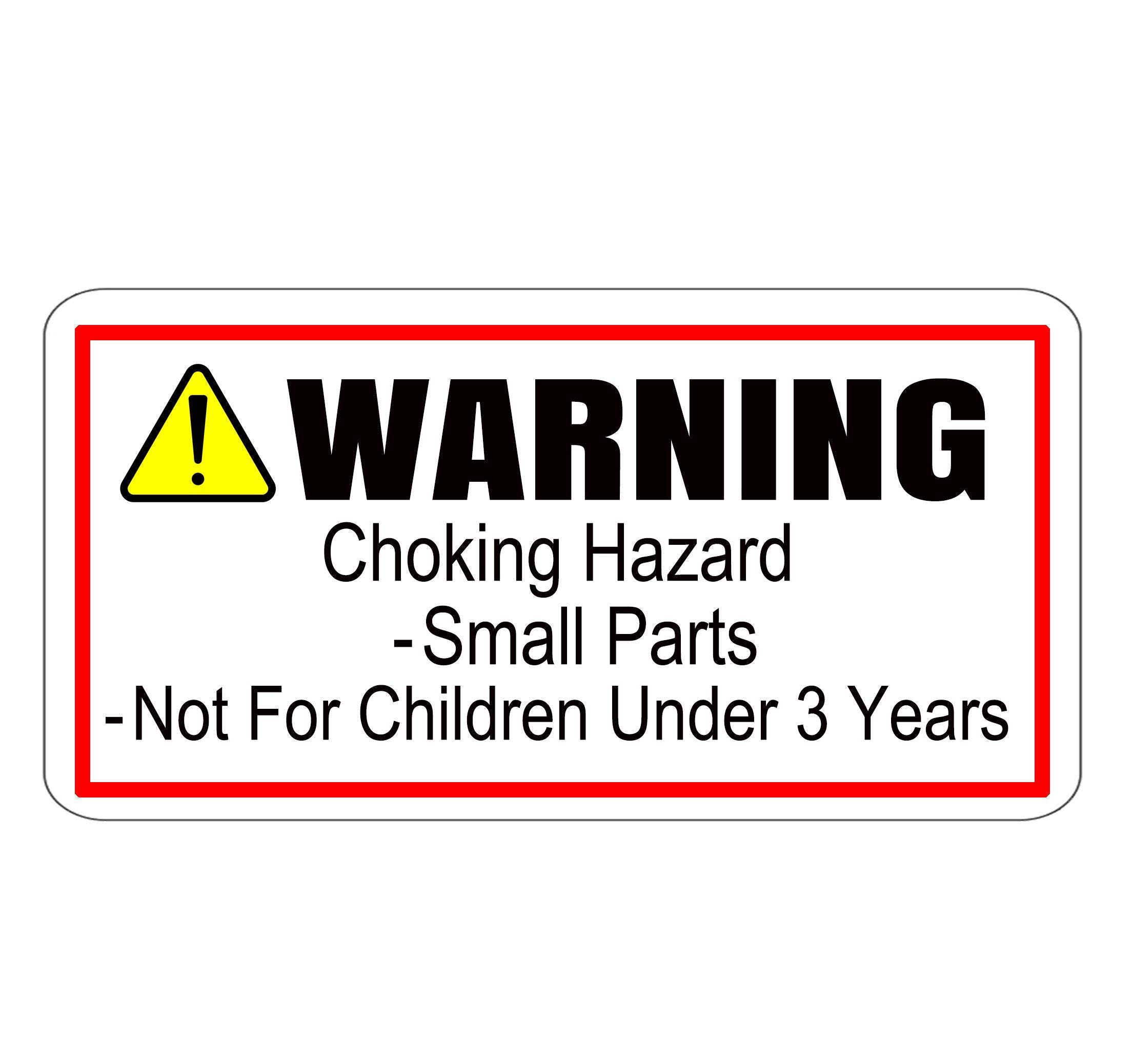 260 X Choking Hazard Warning Stickers - Suffocation Hazard - Not
