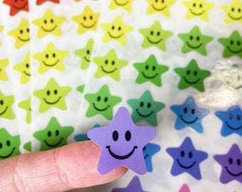 175 regenboog smiley sterstickers kleurrijke beloningsstickers lerarenkaarten en knutsels sterlabels voor klaslokaal schoolbenodigdheden
