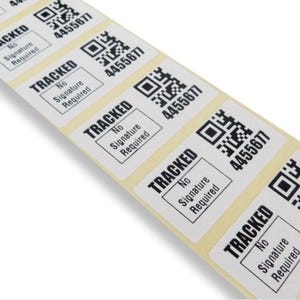 Etichette con codice QR tracciato 100 X 25 mm x 50 mm Adesivi falsi Adesivi per tracciamento postale