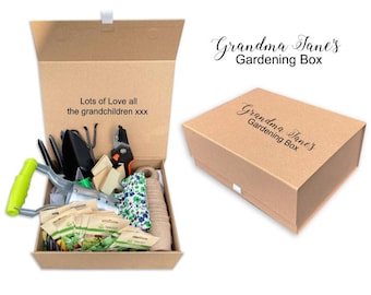 Personalised large ladies gardening gift box christmas mum grandma garden gift women