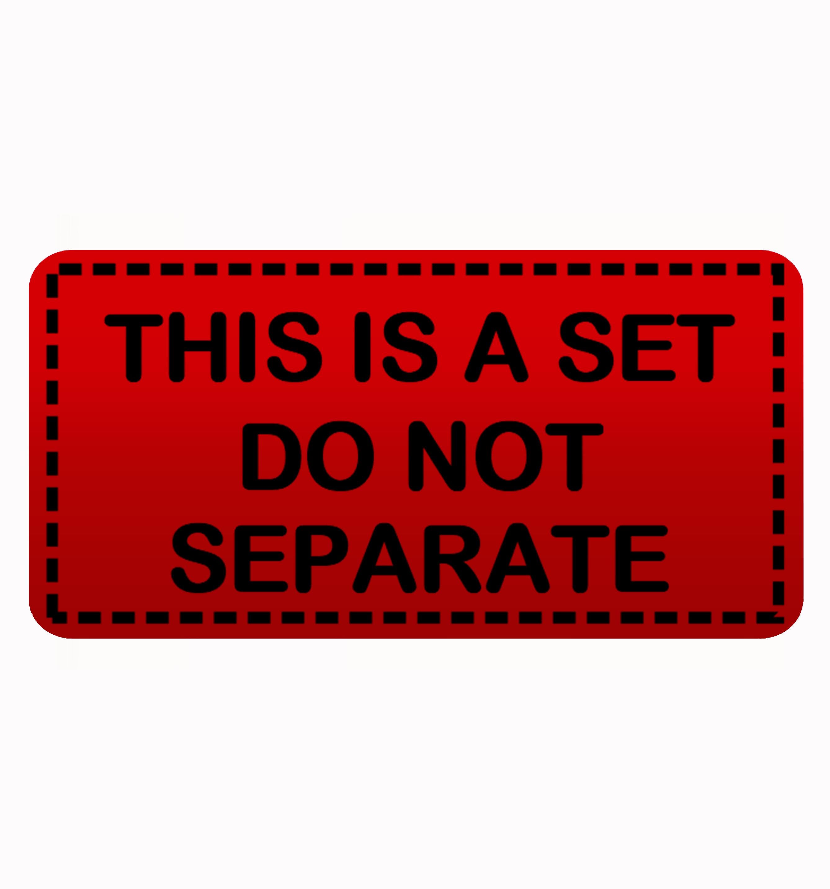 100 Pack 2x1 Inch Red Shipping Labels - 'do Not Separate This is A Set ...