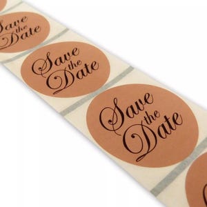 100 bruine kraftpapier 45 mm ronde save-the-date stickers voor uitnodigingen, enveloppen en zegels