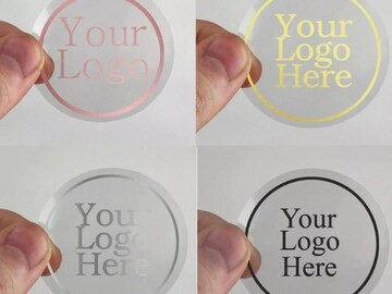Modern Wedding Favor Stickers Clear and White Gold Foil Personalized Favor Labels Rectangular Envelope Seals Gold Silver Rose Gold Foil