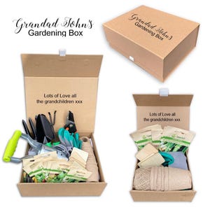 Scatola regalo personalizzata per giardinaggio maschile, regalo di Natale per la festa del papà, regalo per papà e nonno