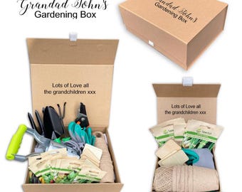Personalised mens gardening gift box christmas Father’s Day  garden dad grandad gift