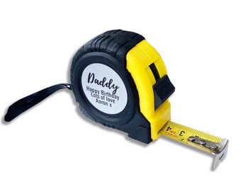 Personalized 5m Tape Measure, Bespoke Printed Ruler, Father's Day Gift