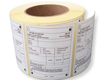 4 x 3 nuevas etiquetas de declaración de aduanas CN22, pegatinas de franqueo de 25, 50, 100,