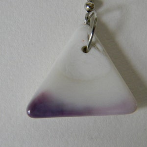 Single Wampum earring, Triangle 2 image 2