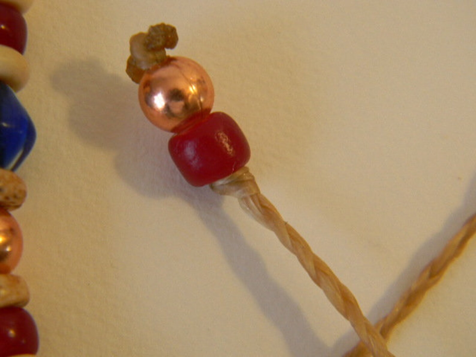 Mi'kmaq Porcupine Quilled Medallion Necklace, Beads, Mi'kmaq Woman in