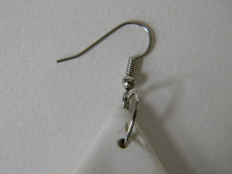 Single Wampum earring, Triangle 2 image 3