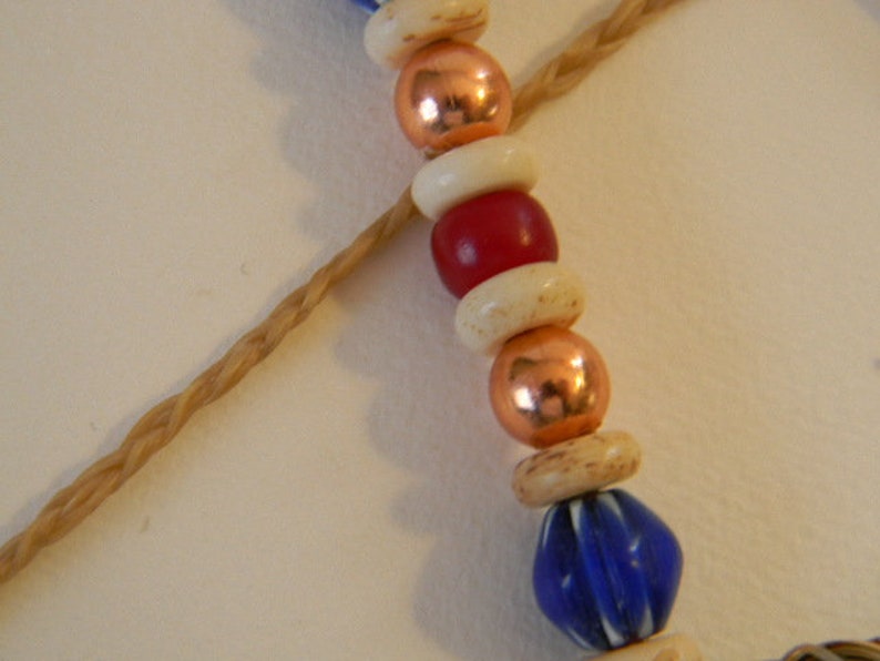 Mi'kmaq Porcupine Quilled Medallion Necklace, Beads, Mi'kmaq Woman in