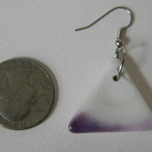 Single Wampum earring, Triangle 2 image 1