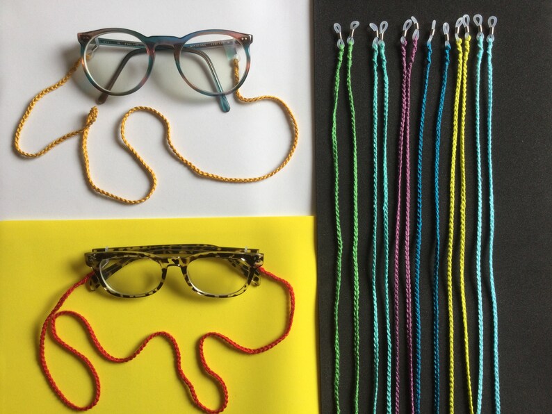 Handmade Crochet Glasses Chain Spectacles Colourful Lanyard image 1