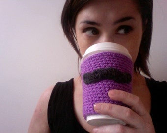 Crochet Moustache Cup Cozy