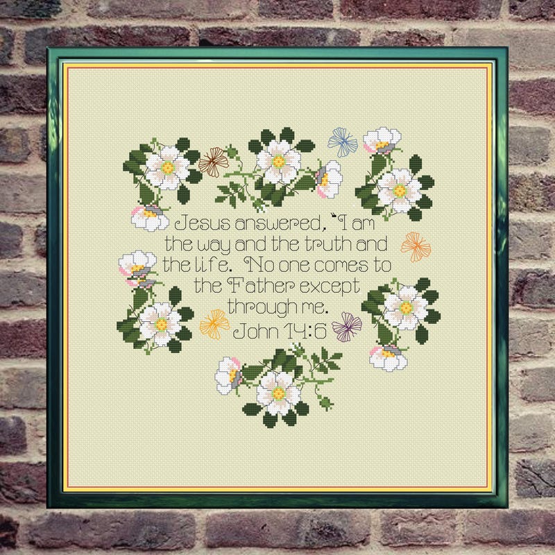 Cross Stitch Bible Verse - Etsy