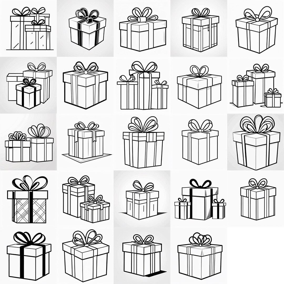 Gift Box SVG Bundle - Elegant and Versatile Present Designs - Etsy