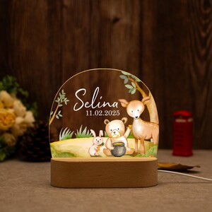 Luz de noche personalizada para niños, lámpara de escritorio acrílica, luz de noche para bebé con nombre, regalo para baby shower, regalo para recién nacidos.