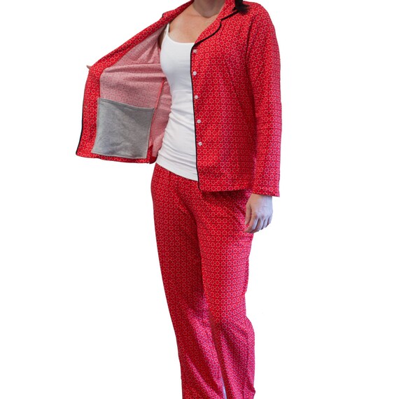 Post Mastectomy Recovery Pajama Set with Surgical Drain Etsy