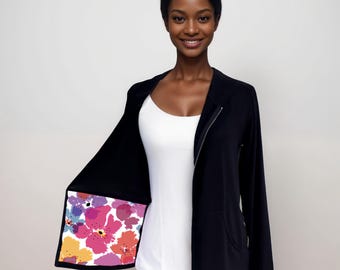 Mastectomy Recovery Hoodie with Surgical Drain Holder Long Sleeve Lightweight
