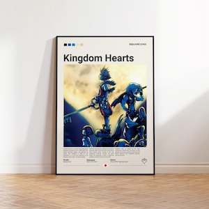 Póster de Kingdom Hearts, póster para sala de juegos, regalo para fans de Kingdom Hearts, póster impreso de videojuegos, regalo para gamers, póster de videojuegos, decoración de pared con arte de videojuegos