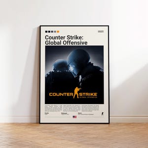 Póster de Counter-Strike, póster para sala de juegos, regalo para fans de Counter-Strike, póster impreso de videojuegos, regalo para gamers, póster de videojuegos, decoración artística de videojuegos