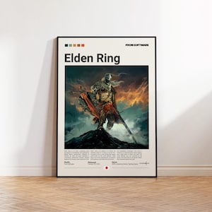 Elden Ring Poster, Gaming Poster, Elden Ring Fan Geschenk, Gaming Print Poster, Gamer Geschenk, Videospiele Poster, Gaming Wanddekor