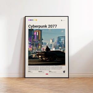 Poster Cyberpunk 2077, Poster per sala giochi, Regalo per fan di Cyberpunk 2077, Poster con stampa da gioco, Regalo per giocatori, Poster per videogiochi, Decorazione da parete artistica da gioco