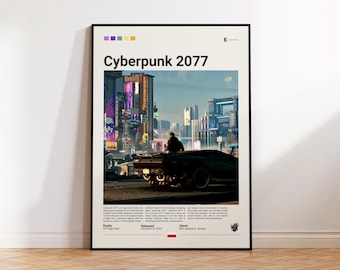 Cyberpunk 2077 Poster, Gaming Room Poster, Cyberpunk 2077 Fan Gift, Gaming Print Poster, Gamer Gift, Video Game Poster,Gaming Art Wall Decor