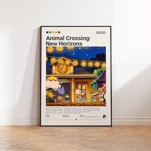 Poster Animal Crossing, Poster per sala giochi, Regalo per fan di Animal Crossing, Poster con stampa da gioco, Regalo per giocatori, Poster per videogiochi, Arte murale da gioco