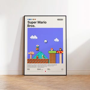 Super Mario Bros-poster, gamekamerposter, cadeau Super Mario-fan, gameprintposter, gamercadeau, videogameposter, gamingkunstmuurdecor