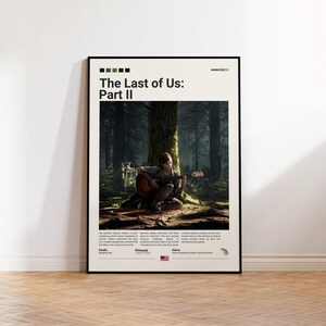 Póster de The Last of Us Parte 2, póster para sala de juegos, regalo para fans de The Last of Us, póster impreso de videojuegos, regalo para gamers, póster de videojuegos