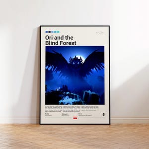 Ori and the Blind Forest Poster, Gaming Poster, Ori Fan Geschenk, Gaming Print Poster, Gamer Geschenk, Videospiel Poster, Gaming Art Decor