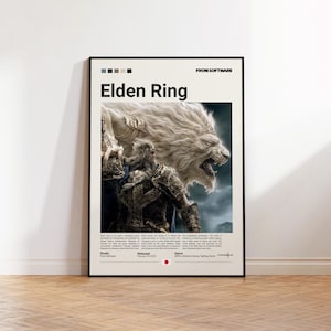 Elden Ring Poster, Gaming Poster, Elden Ring Fan Geschenk, Gaming Print Poster, Gamer Geschenk, Videospiele Poster, Gaming Wanddekor