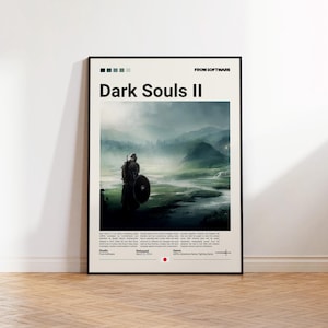 Dark Souls 2 Poster, Gaming Poster, Dark Souls 2 Fan Geschenk, Gaming Print Poster, Gamer Geschenk, Videospiele Poster, Gaming Wanddekor