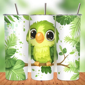 Parrot Tumbler Wrap,Colorful Bird PNG, Instant Download,Sublimation Designs,20oz Tumbler Mockup,Tumbler 20oz Digital,Parrot PNG File