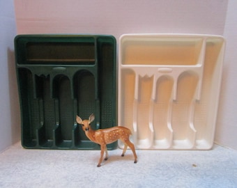 Vintage Rubbermaid Flatware Tray: Extra Large Kitchen Drawer Organizer