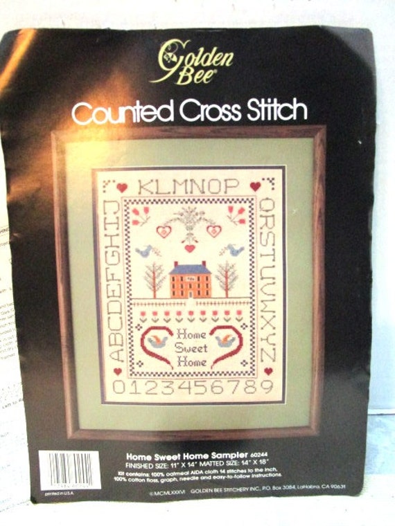 Vintage Counted Cross Stitch Sampler Kit Original Package by | Etsy