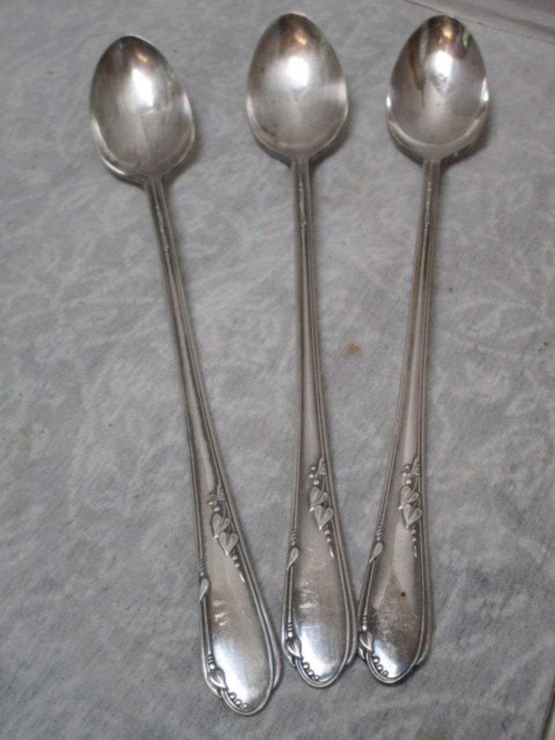 CHOICE TRIO of Vintage Iced Tea Spoons Silverplate Sweet Tea Etsy