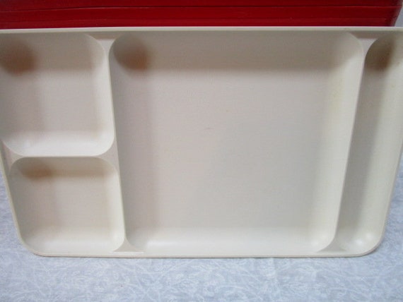 Tupperware Cafeteria Serving Divided Trays 1535 Camping Picnic