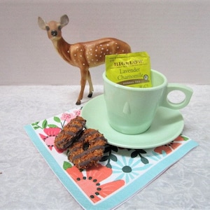 Vintage Cup and Saucer Pastel Green Melmac, Tea & Sympathy Gift Basket Item, Completer Piece, Movie Prop Glamper, MalloWare / Prolon Ware